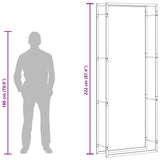 Firewood Rack Matt Black 80x28x222 cm Steel - Extra Image