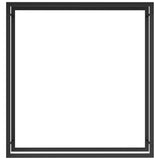 Firewood Rack Matt Black 110x28x116 cm Steel - Side View