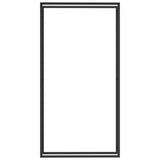 Firewood Rack Matt Black 110x28x214 cm Steel - Side View