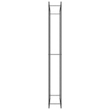 Firewood Rack Matt Black 110x28x214 cm Steel - Top-Down View