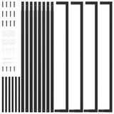 Firewood Rack Matt Black 110x28x214 cm Steel