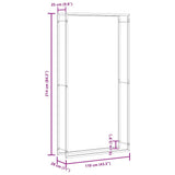 Firewood Rack Matt Black 110x28x214 cm Steel - Extra Image