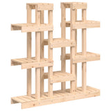 Plant Stand 104.5x25x109.5 cm Solid Wood Pine - Front View