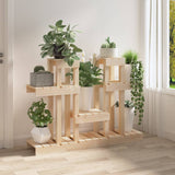 Plant Stand 104.5x25x77.5 cm Solid Wood Pine - Side View