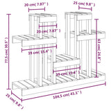 Plant Stand 104.5x25x77.5 cm Solid Wood Pine