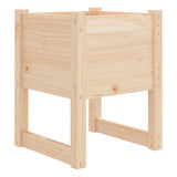 Planter 40x40x52.5 cm Solid Wood Pine - Front View