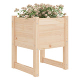 Planter 40x40x52.5 cm Solid Wood Pine - Side View