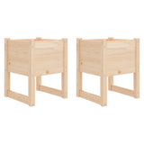 Planters 2 pcs 40x40x52.5 cm Solid Wood Pine