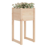 Planter 40x40x81 cm Solid Wood Pine - Side View