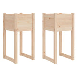 Planters 2 pcs 40x40x81 cm Solid Wood Pine - Front View