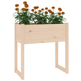Planter 78x40x81 cm Solid Wood Pine - Top-Down View