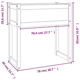 Planter 78x40x81 cm Solid Wood Pine