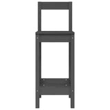 Bar Chairs 2 pcs Grey 40x41.5x112 cm Solid Wood Pine