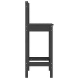 Bar Chairs 2 pcs Grey 40x41.5x112 cm Solid Wood Pine