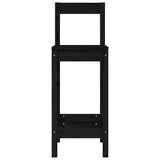 Bar Chairs 2 pcs Black 40x41.5x112 cm Solid Wood Pine