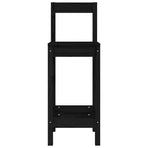 Bar Chairs 2 pcs Black 40x41.5x112 cm Solid Wood Pine