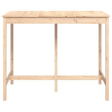 Bar Table 140x80x110 cm Solid Wood Pine - Side View