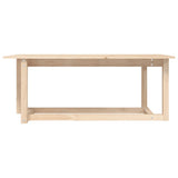 Coffee Table 110x55x45 cm Solid Wood Pine - Side View