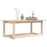 Coffee Table 110x55x45 cm Solid Wood Pine - Rear View