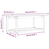 Coffee Table 110x55x45 cm Solid Wood Pine - Low Angle