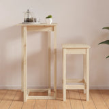 Bar Table 60x60x110 cm Solid Wood Pine - Top-Down View