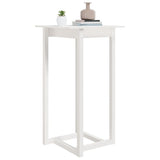 Bar Table White 60x60x110 cm Solid Wood Pine - 45-Degree Angle