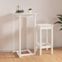 Bar Table White 60x60x110 cm Solid Wood Pine