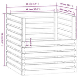 Composter 80x80x78 cm Solid Wood Pine