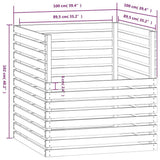Composter 100x100x102 cm Solid Wood Pine