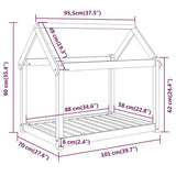 Dog Bed 101x70x90 cm Solid Wood Pine - Low Angle