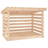 Firewood Rack 108x73x79 cm Solid Wood Pine - Front View