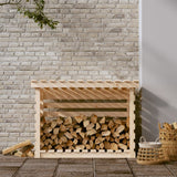 Firewood Rack 108x73x79 cm Solid Wood Pine - Side View