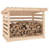 Firewood Rack 108x73x79 cm Solid Wood Pine - Top-Down View