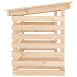 Firewood Rack 108x73x79 cm Solid Wood Pine - Rear View