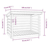 Firewood Rack 108x73x79 cm Solid Wood Pine