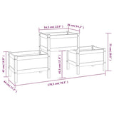 Planter 178.5x44x75 cm Solid Wood Pine - Low Angle
