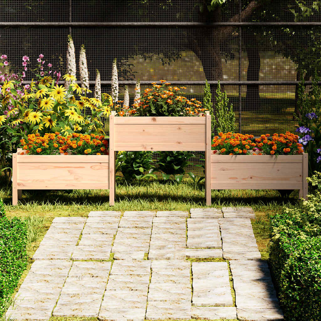 Planter 245.5x44x75 cm Solid Wood Pine