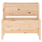 Planter 84.5x84x75 cm Solid Wood Pine - Top-Down View
