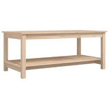 Coffee Table 110x55x45 cm Solid Wood Pine - Front View