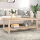 Coffee Table 110x55x45 cm Solid Wood Pine - Side View