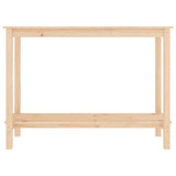 Console Table 110x40x80 cm Solid Wood Pine - Side View