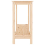 Console Table 110x40x80 cm Solid Wood Pine - Top-Down View