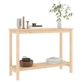 Console Table 110x40x80 cm Solid Wood Pine - Rear View