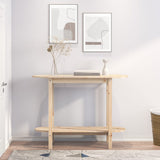 Console Table 110x40x80 cm Solid Wood Pine - Side View