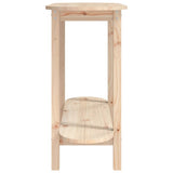 Console Table 110x40x80 cm Solid Wood Pine - Rear View