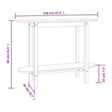 Console Table 110x40x80 cm Solid Wood Pine