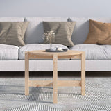 Coffee Table Ø 62,5x45 cm Solid Wood Pine - Side View