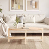 Coffee Table 118x63x45 cm Solid Wood Pine - Side View