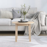 Coffee Table Ø 55x45 cm Solid Wood Pine - Side View