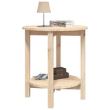 Coffee Table Ø 55x60 cm Solid Wood Pine - Top-Down View